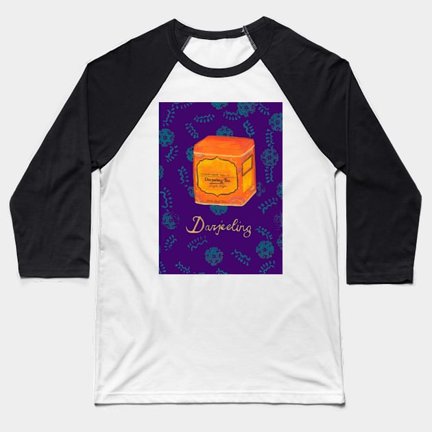Darjeeling tea Baseball T-Shirt by francesrosey